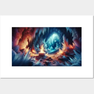 Fiery Ice Cavern Posters and Art